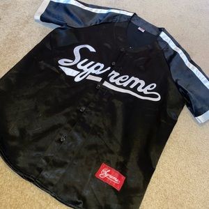 Supreme Satin Baseball Jersey